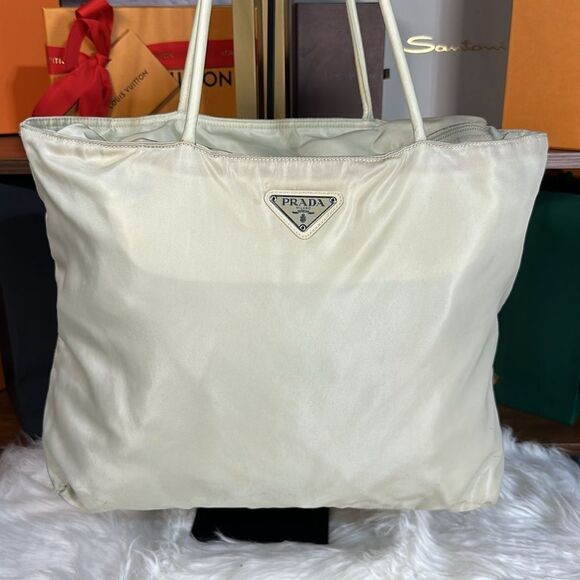 Cream Prada shoulder bag, 100% AUTHENTIC - Picture 1 of 14